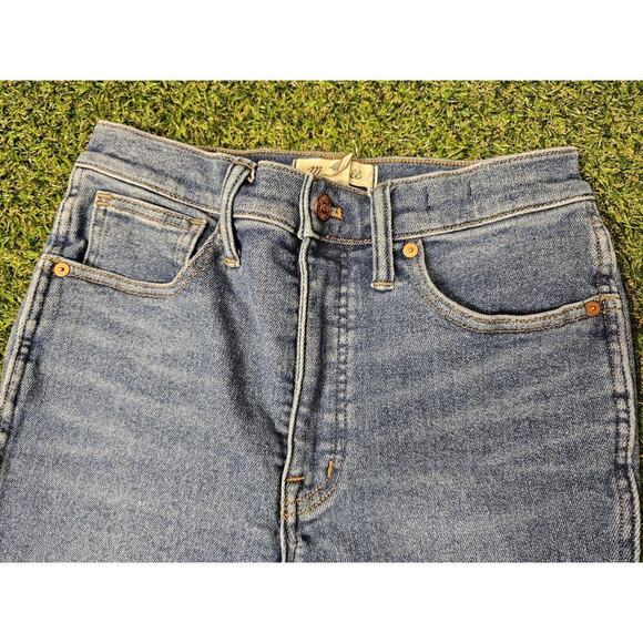 Madewell Jeans Womens 27 Blue 10" High Rise Skinny Button Fly Denim Stretch - Picture 3 of 8